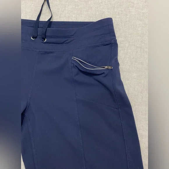 Athleta Pants Womens Size M Drawstring Waist Zip Pocket Joggers Blue - Picture 5 of 13